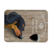 Dog Au Vin Dachshund Magneet (Horizontaal)