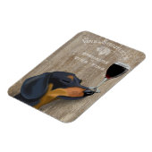 Dog Au Vin Dachshund Magneet (Linkerzijde)