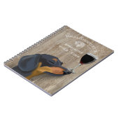 Dog Au Vin Dachshund Notitieboek (Linkerzijde)