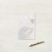 Dog Au Vin Dachshund Post-it® Notes (Op bureau)