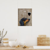 Dog Au Vin Dachshund Poster (Keuken)