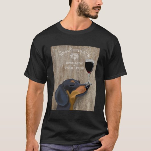 Dog Au Vin Dachshund T-shirt (Voorkant)