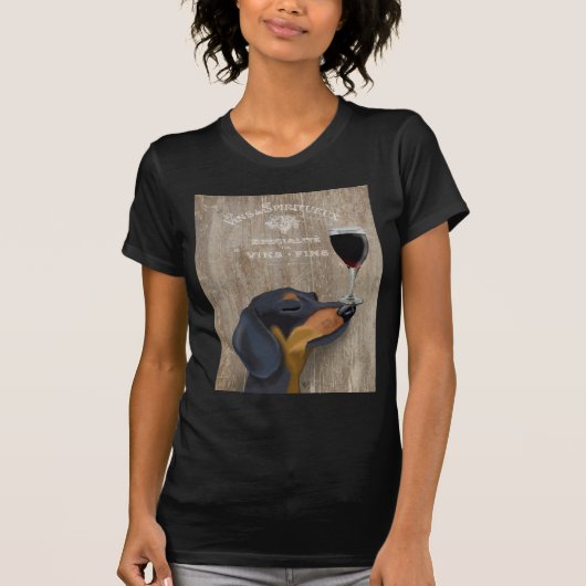 Dog Au Vin Dachshund T-shirt (Voorkant)