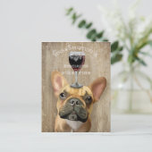 Dog Au Vin, Franse hond Briefkaart (Staand voorkant)