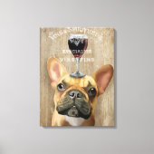 Dog Au Vin, Franse hond Canvas Afdruk (Voorkant)