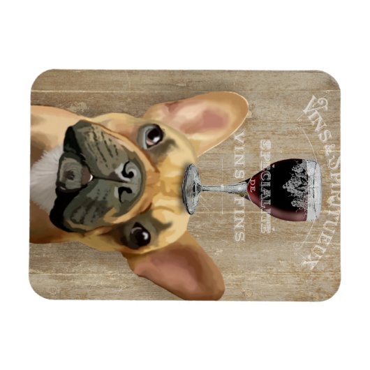 Dog Au Vin, Franse hond Magneet (Horizontaal)