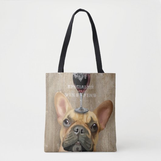 Dog Au Vin, Franse hond Tote Bag (Voorkant)