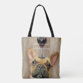 Dog Au Vin, Franse hond Tote Bag (Achterkant)
