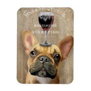 Dog Au Vin, French Bulldog Magneet