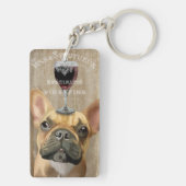 Dog Au Vin, French Bulldog Sleutelhanger (achterkant)