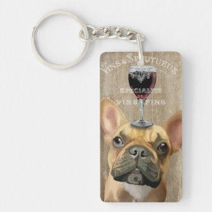 Dog Au Vin, French Bulldog Sleutelhanger
