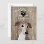 Dog Au Vin Greyhound Briefkaart (Voorkant / Achterkant)