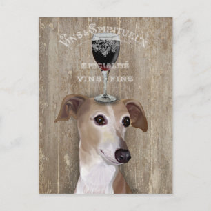 Dog Au Vin Greyhound Briefkaart