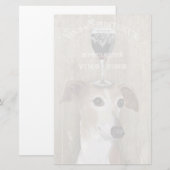 Dog Au Vin Greyhound Briefpapier (Voorkant / Achterkant)