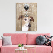 Dog Au Vin Greyhound Canvas Afdruk (Insitu (Woonkamer))