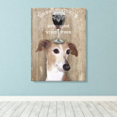 Dog Au Vin Greyhound Canvas Afdruk (Insitu (Houten vloer))