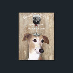 Dog Au Vin Greyhound Canvas Afdruk<br><div class="desc">Dog Au Vin Greyhound door Fabfunky. Hij heeft een windhond met wijn. | 190956D</div>