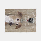 Dog Au Vin Greyhound Fleece Deken (Voorkant (Horizontaal))