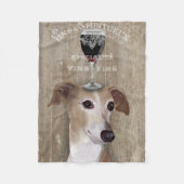 Dog Au Vin Greyhound Fleece Deken (Voorkant)