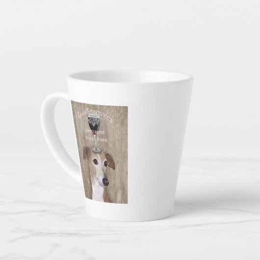 Dog Au Vin Greyhound Latte Mok (Linkerhoek)