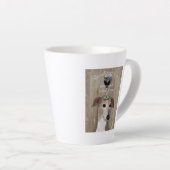 Dog Au Vin Greyhound Latte Mok (Rechterhoek)