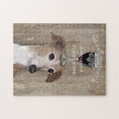 Dog Au Vin Greyhound Legpuzzel (Horizontaal)