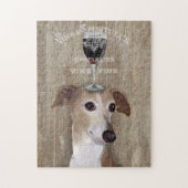 Dog Au Vin Greyhound Legpuzzel (Verticaal)