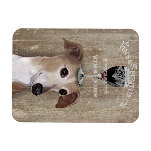 Dog Au Vin Greyhound Magneet (Horizontaal)
