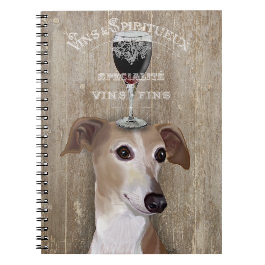 Dog Au Vin Greyhound Notitieboek (Voorkant)