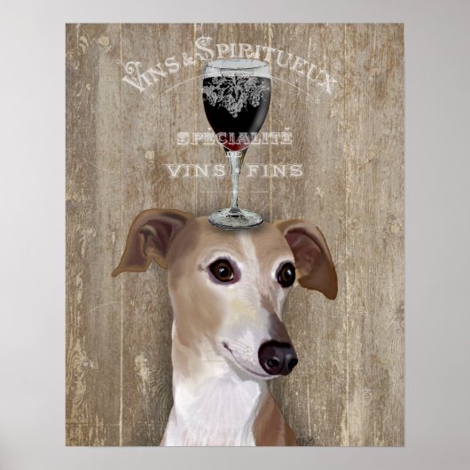 Dog Au Vin Greyhound Poster (Voorkant)