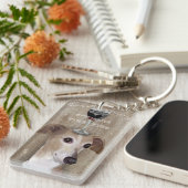 Dog Au Vin Greyhound Sleutelhanger (Voorkant Rechts)