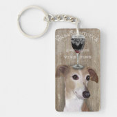 Dog Au Vin Greyhound Sleutelhanger (Voorkant)