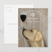 Dog Au Vin Yellow Labrador Briefkaart (Voorkant / Achterkant)