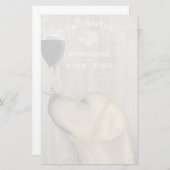 Dog Au Vin Yellow Labrador Briefpapier (Voorkant / Achterkant)