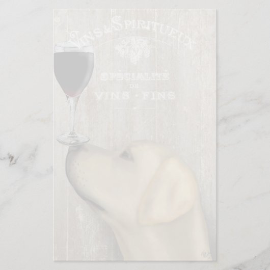 Dog Au Vin Yellow Labrador Briefpapier (Voorkant)