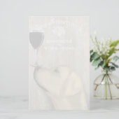 Dog Au Vin Yellow Labrador Briefpapier (Staand voorkant)