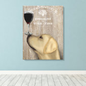 Dog Au Vin Yellow Labrador Canvas Afdruk (Insitu (Houten vloer))