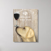 Dog Au Vin Yellow Labrador Canvas Afdruk (Voorkant)
