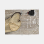 Dog Au Vin Yellow Labrador Fleece Deken (Voorkant (Horizontaal))