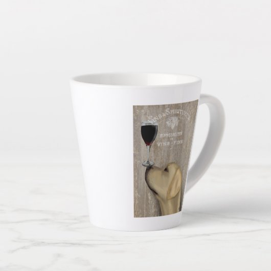 Dog Au Vin Yellow Labrador Latte Mok (Rechterhoek)