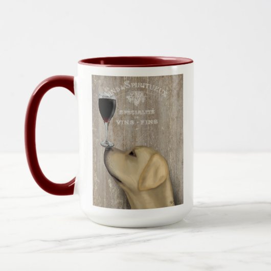 Dog Au Vin Yellow Labrador Mok (Links)