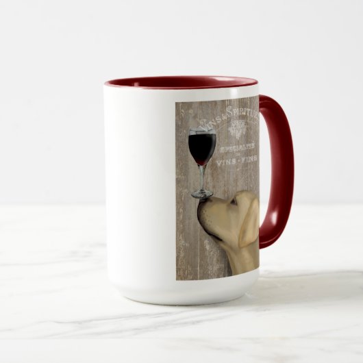 Dog Au Vin Yellow Labrador Mok (Voorkant rechts)