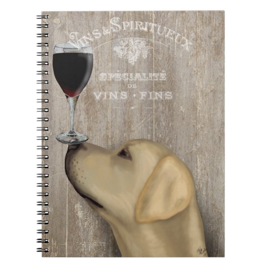 Dog Au Vin Yellow Labrador Notitieboek (Voorkant)