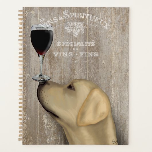 Dog Au Vin Yellow Labrador Planner (Voorkant)