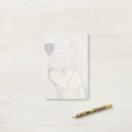 Dog Au Vin Yellow Labrador Post-it® Notes (Op bureau)