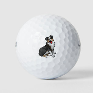 Dog - Australian Shepherd - Black Tri Golfballen