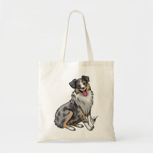 Dog - Australian Shepherd - Blue Merle Tote Bag