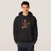 Dog Australian Shepherd Guitarist Hoodie (Voorkant volledig)
