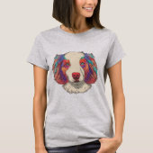 Dog Australian Shepherd Realistic T-shirt (Voorkant)