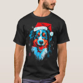 Dog Australian Shepherd Xmas T-shirt (Voorkant)